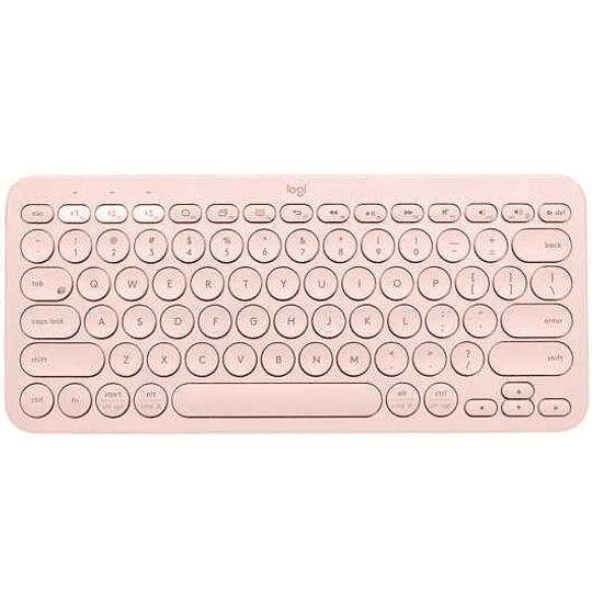 Logitech K380 Teclado Inalambrico Bluetooth - Hasta 3 Dispositivos Simultaneamente - Color Rosa