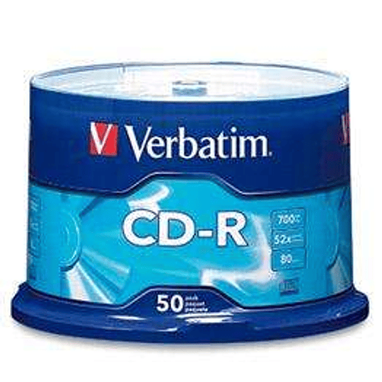 Verbatim CD-R 52x 700MB (Tarrina 50 Uds)