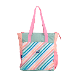 Oxford Colorblock Tote Bag Convertible 2 en 1 - Capacidad de 30L - Para Usar como Bolso de Mano o Mochila - Compartimento Acolchado - Bolsillos Latera