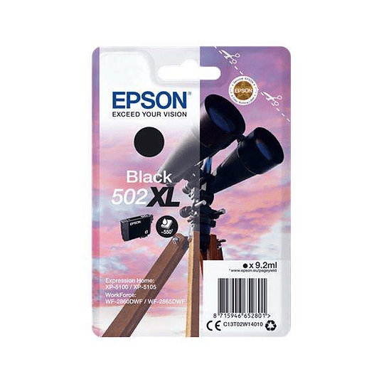 Epson 502XL Negro Cartucho de Tinta Original - C13T02W14010