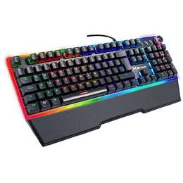 3GO Droxio Kotaka 2 Teclado Mecanico Gaming USB - Iluminacion LED RGB - 12 Teclas Multimedia - 5 Teclas Macro - Reposamuñecas - Color Negro