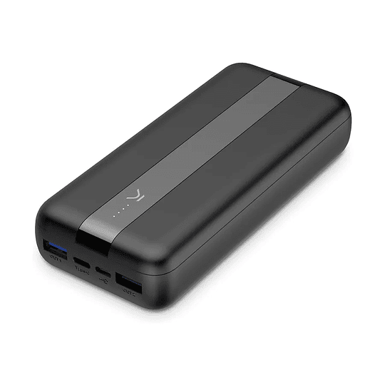 Ksix Bateria Externa/Power Bank 20000mAh 20W - Tecnologia PD+QC - Carga Simultanea - 2x USB-A , 1x USB-C