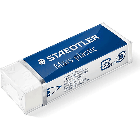 Staedtler Mars Plastic 526 50 Goma de Borrar - Plastico - Alta Precision - Color Blanco