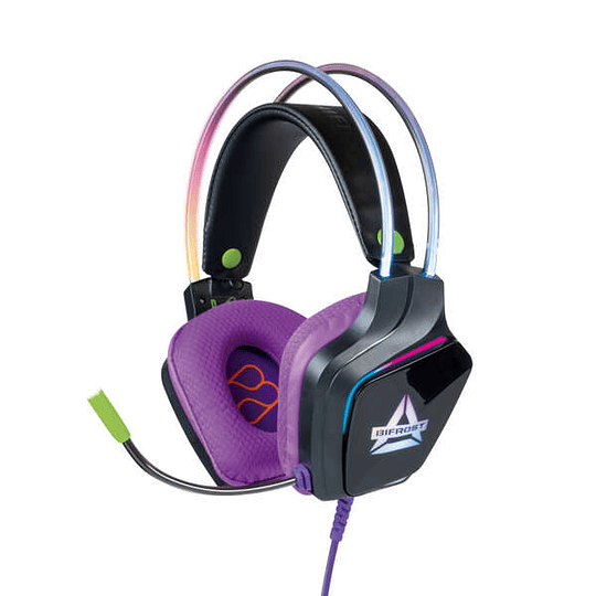 FR-TEC Auriculares Gaming con Luz RGB - Control de Volumen y Mute en Cable - Microfono Flexible - Altavoz de 50mm - Conexion Jack 3.5mm y USB 2.0 - Co