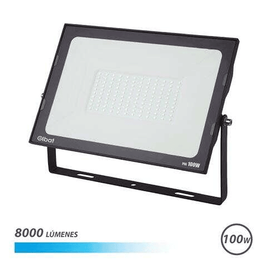 Elbat Foco LED Serie Super Slim 100W 8000lm - 6500K Luz Fria - Apto para Exterior