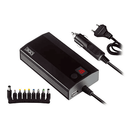 3GO Cargador de Portatil Universal 90W con 9 Adaptadores + Coche