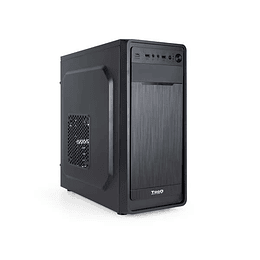 Tooq Caja Semitorre ATX/MicroATX/Mini-ITX - Tamaño Disco Soportado 3.5", 2.5" - USB3.0, 2.0, Audio HD - Ventilador 120mm Incluido - Color Negro