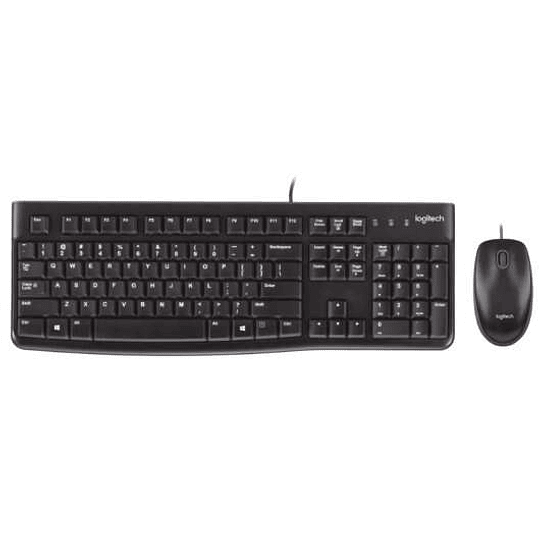 Logitech MK120 Pack USB Teclado + Raton 1000dpi 3 Botones - Uso Ambidiestro - Portugues