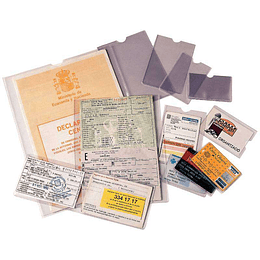 Esselte Pack de 100 Portacarnets Tamaño 108x160mm - Transparente Acabado Liso