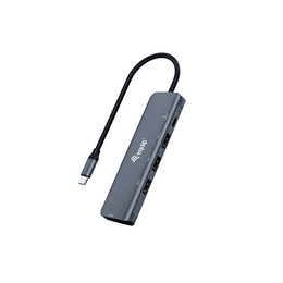 Equip 5 en 1 Multifuncional Hub USB-C con 3x USB 3.0, 1x HDMI 1x USB-C PD - Carcasa de Aluminio