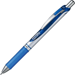 Pentel Energel Boligrafo de Bola Retractil - Punta 0.7mm - Trazo 0.35mm - Tinta Gel - Recargable - Grip de Agarre - Clip de Metal - 50% de Materiales 