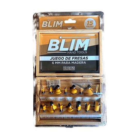 Blim Juego 15 Pcs Fresas 6mm para Madera