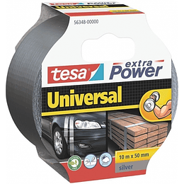 Tesa Extra Power Universal Cinta Adhesiva Multiusos 50mm x 10 Metros - Fuerte Poder de Pegado - Se Rompe Facilmente con la Mano - Resistente a la Inte