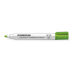 Staedtler Lumocolor 351 Rotulador para Pizarra - Punta Redonda - Trazo 2mm - Capuchon con Clip - Color Verde Lima