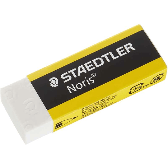 Staedtler Noris 526 N20 Goma de Borrar - Alta Calidad - Minimos Residuos - Color Blanco