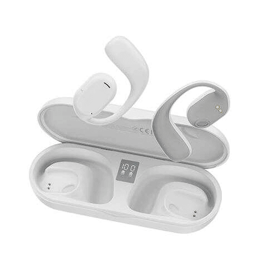 XO Auriculares TWS X25 - Pantalla Digital + Conduccion de Aire - Color Blanco