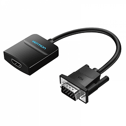 Vention Conversor VGA Macho a HDMI Hembra - 0.5m - Color Negro