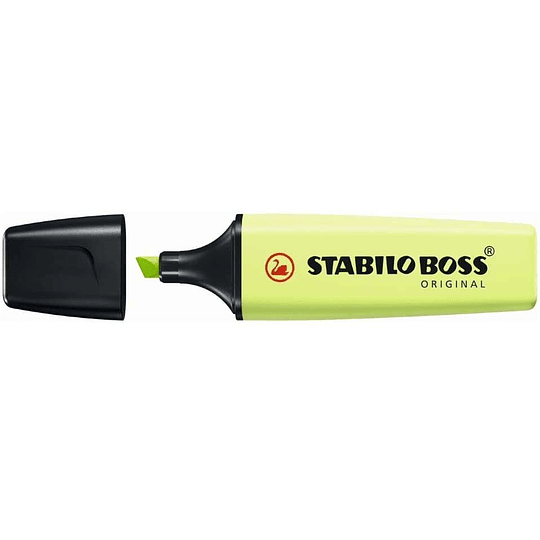 Stabilo Boss 70 Pastel Marcador Fluorescente - Trazo entre 2 y 5mm - Recargable - Tinta con Base de Agua - Color Chispa de Lima