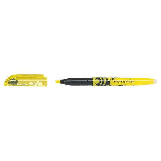 Pilot Rotulador fluorescente borrable Frixion Light - Punta de fibra biselada - Trazo de 1mm / 3.5mm - Color Amarillo