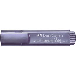 Faber-Castell Textliner 46 Metallic Marcador Fluorescente - Punta Biselada - Trazo entre 1mm y 5mm - Tinta con Base de Agua - Color Violeta Metalico