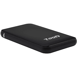 Tooq Carcasa Externa HDD/SDD 2.5" hasta 9.5mm SATA USB 3.0/3.1 Gen 1 - Sin Tornillos - Color Negro