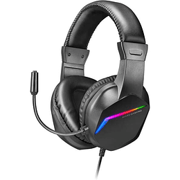 Mars Gaming Auriculares MH122 Ultraligeros con Iluminacion FRGB Rainbow - Sonido Hi-Fi Ultra-Bass Spatial Sound - Diseño Ergonomico - Cancelacion de R