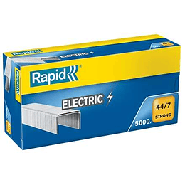 Rapid Strong 44/7 Electric Caja de 5000 Grapas 44/7 - Hasta 70 Hojas - Alambre Reforzado Galvanizado