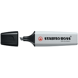 Stabilo Boss 70 Pastel Marcador Fluorescente - Trazo entre 2 y 5mm - Recargable - Tinta con Base de Agua - Color Gris Polvoriento