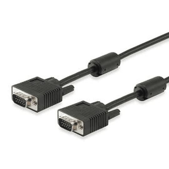 Equip Cable VGA 2 x HD 15 Macho - Doble Apantallado - Longitud 20 m. - Color Negro