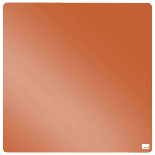 Nobo Tile Mini Pizarra Magnetica 360x360mm - sin Marco - Variedad de Colores - Almohadillas e Imanes - Diseño Creativo y Colorido - Naranja