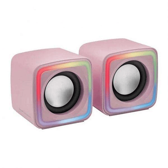 Mars Gaming MSCUBE Altavoces 8W - Iluminacion RGB - Sonido DSP - USB, Entrada Jack 3.5mm - Compactos y Ligeros