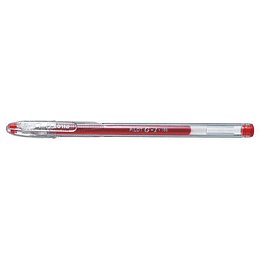 Pilot Boligrafo de Gel G1 - Recargable - Punta de Bola 0.5mm - Trazo 0.3mm - Cuerpo Transparente - Color Rojo