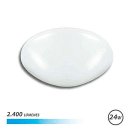 Elbat Lampara LED de Techo - Potencia: 24W - Lumenes: 2400 - Luz Fria: 6500K - Ac 175-265V - Diametro: 35cm - Angulo: 180º - 30.000 Horas - Color Blan