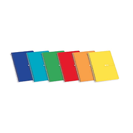 Enri Plus Cuaderno Espiral Formato Folio 1 Linea - 80 Hojas 60gr con Margen - Cubierta Dura - Colores Surtidos