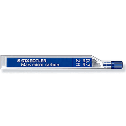 Staedtler Mars Micro Carbon 250 Tubo de 12 Minas de Grafito - Dureza 2H - Trazo 0.7mm - Alta Resistencia