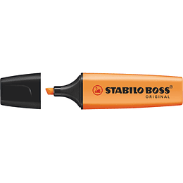 Stabilo Boss 70 Rotulador Marcador Fluorescente - Trazo entre 2 y 5mm - Recargable - Tinta con Base de Agua - Color Naranja Fluorescente