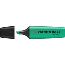 Stabilo Boss 70 Rotulador Marcador Fluorescente - Trazo entre 2 y 5mm - Recargable - Tinta con Base de Agua - Color Turquesa Fluorescente