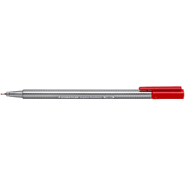 Staedtler Triplus Fineliner 334 Rotulador de Punta Fina - Trazo de 0.3mm - Tinta Base de Agua - Color Rojo