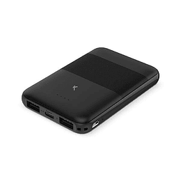 Ksix Powerbank Slim 5.000mAH 10W + Cable USB-A USB-C - Color Negro