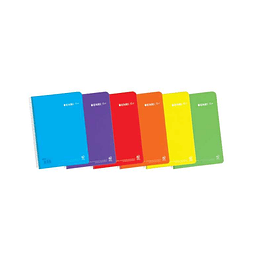 Enri Plus Cuaderno Espiral Formato Folio Pautado 3.5mm - 80 Hojas 90gr con Margen - Cubierta de Plastico - Colores Surtidos