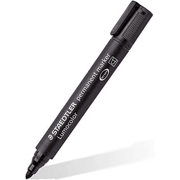 Staedtler Lumocolor 352 Rotulador Permanente - Punta Redonda - Trazo 2mm Aprox - Capuchon con Clip - Secado Rapido - Color Negro