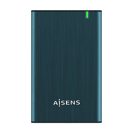 Aisens Caja Externa 2.5? para Discos Duros 9.5mm SATA I, II y III a USB 3.0/USB 3.1 GEN1 - Color Azul Pacifico