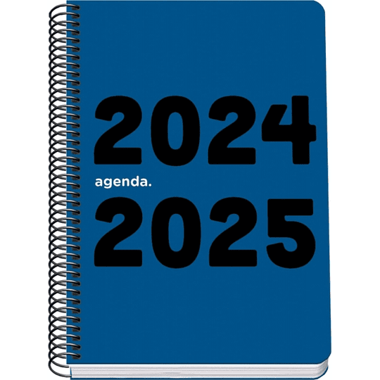 Dohe Memory Agenda Escolar Espiral A5 - Dia Pagina - Papel 70g/m2 - Cubierta de Polipropileno - Color Azul