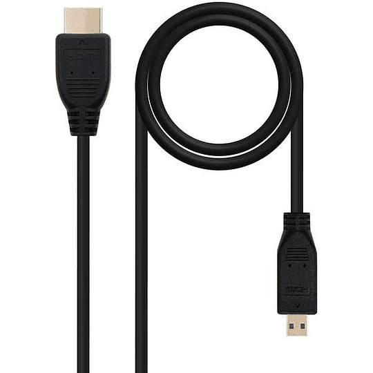 Nanocable Cable Micro HDMI v1.4 Macho a HDMI v1.4 Macho 0.80m - Alta Velocidad - Color Negro