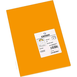 Canson Guarro Pack de 50 Cartulinas Iris A4 de 185g - 21x29.7cm - Color Mandarina