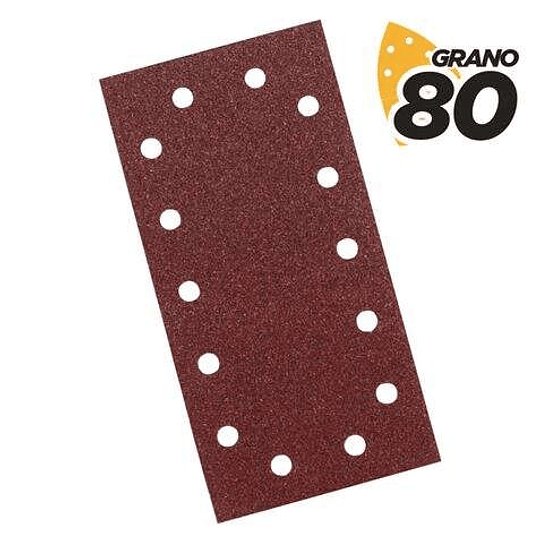 Blim Pack de 10 Lijas para Lijadora BL0123 - Grano 80 - Formato Rectangular