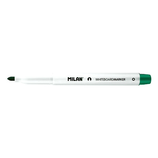 Milan Rotuladores para Pizarra Blanca con Punta Redonda - Punta 3.7 mm - Tinta a Base de Alcohol - Borrable en Seco - Color Verde