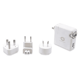 Conceptronic Cargador de Pared Kit Universal - 2XUSB(5V/2.4A , 5V/1A) - Carga Rápida - Compatibles con EE.UU/Reino Unido/Australia/Unión Europea - Col