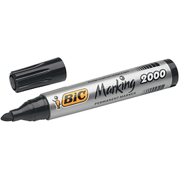 Bic Marking 2000 Ecolutions Rotulador Permanente - Tinta con Base de Alcohol - Ecologico - Secado Rapido - Color Negro