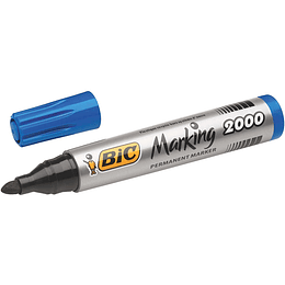 Bic Marking 2000 Ecolutions Rotulador Permanente - Tinta con Base de Alcohol - Ecologico - Secado Rapido - Color Azul